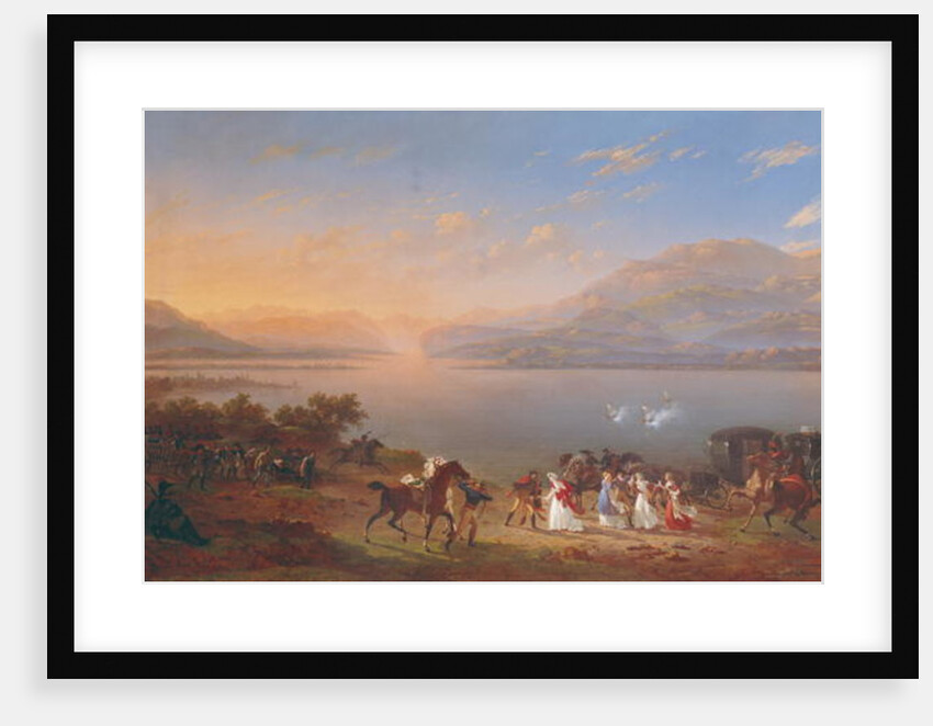 Empress Josephine arriving to visit Napoleon in Italy on the banks of Lake Garda, 1796 by Hippolyte Lecomte