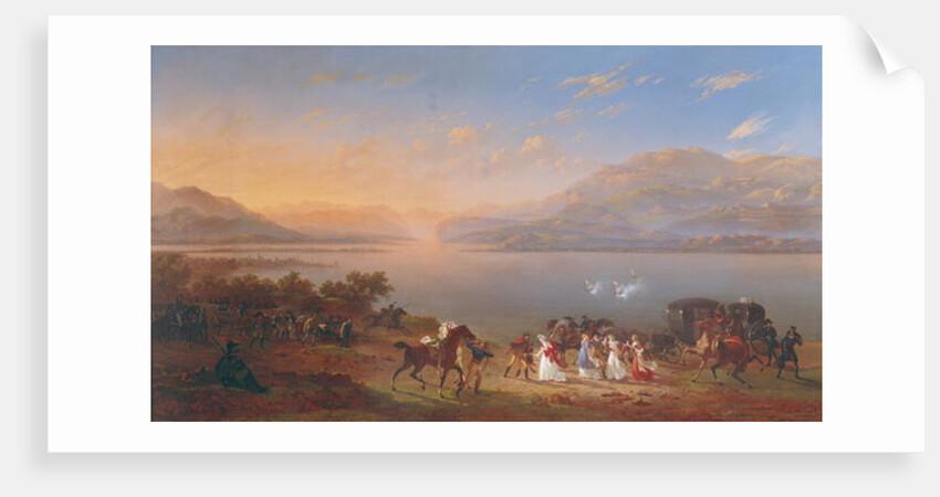 Empress Josephine arriving to visit Napoleon in Italy on the banks of Lake Garda, 1796 by Hippolyte Lecomte