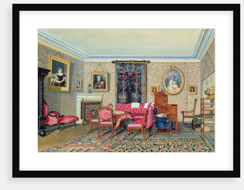 Interior in Pavlino, 1840s by S. Sollogub