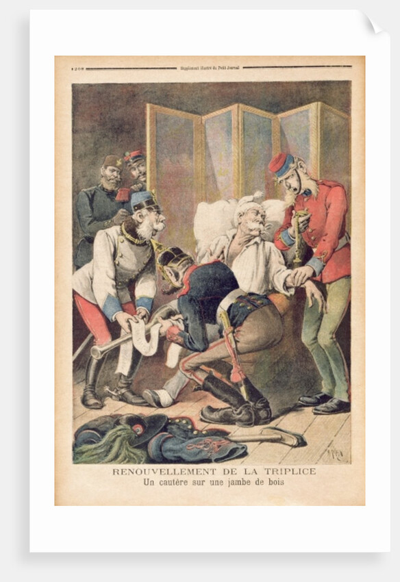 Caricature of the Triple Alliance of Germany, Austria and Italy by Henri Meyer