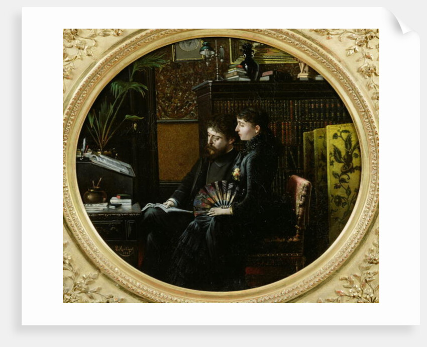 Alphonse Daudet and his Wife in their Study, 1883 by Louis Montegut