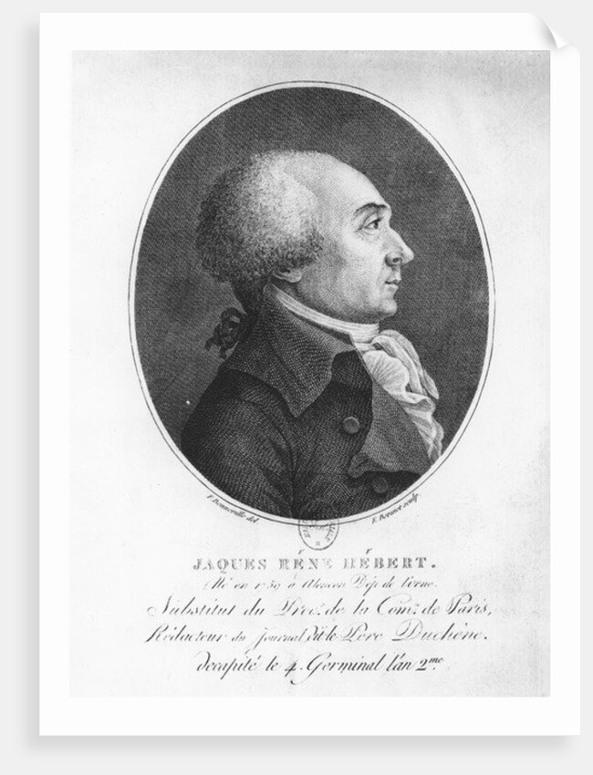 Jacques René Hébert by Francois (after) Bonneville