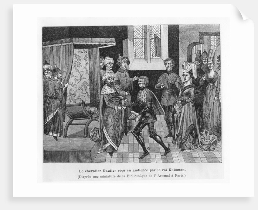 Gautier received by King Koloman of Hungary by French School