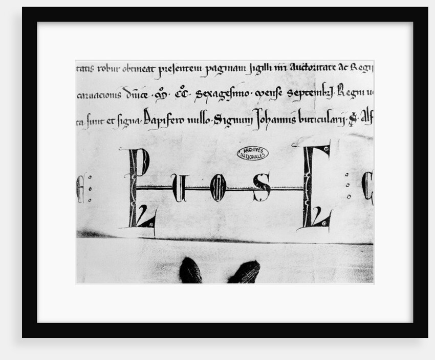 Monogram of Louis IX by French School
