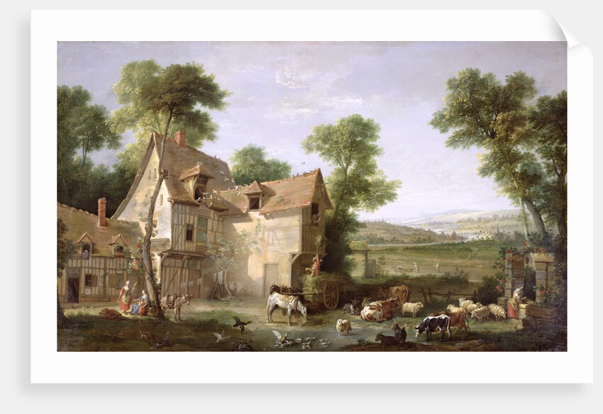 The Farm, 1750 by Jean-Baptiste Oudry