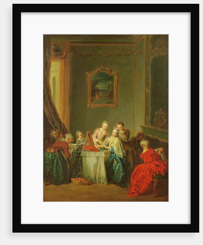 The Toilet: Young woman at her Dressing Table by Jean-Baptiste Joseph Pater