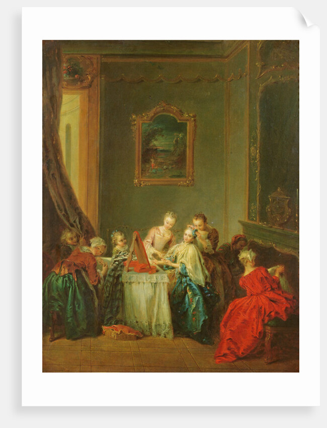 The Toilet: Young woman at her Dressing Table by Jean-Baptiste Joseph Pater