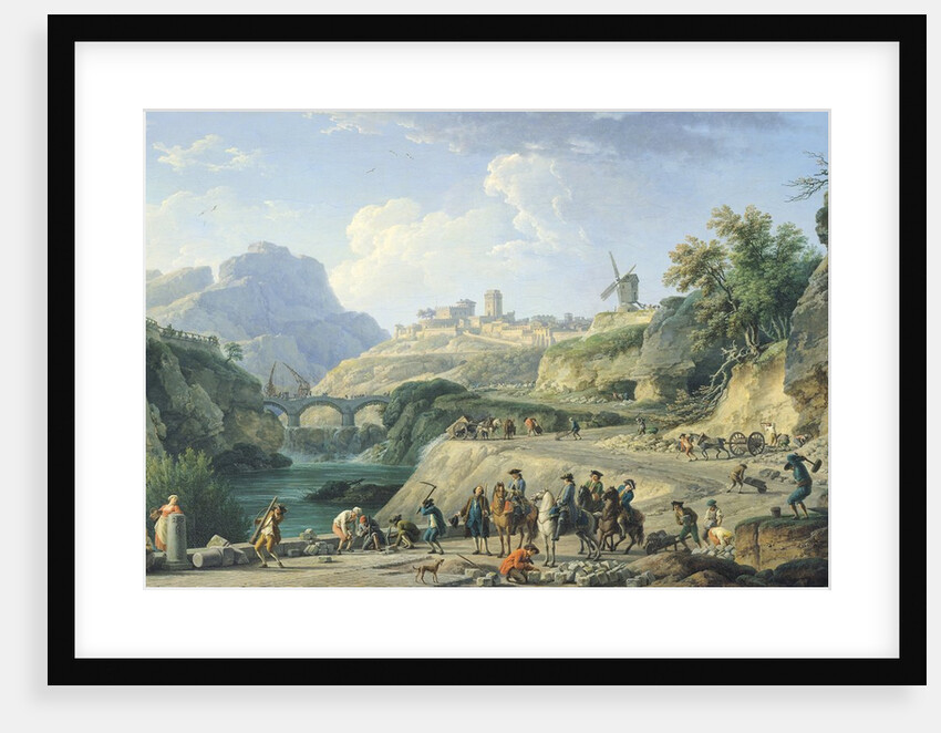 The Construction of a Road, 1774 by Claude Joseph Vernet