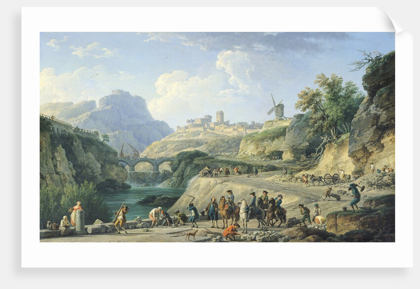 The Construction of a Road, 1774 by Claude Joseph Vernet