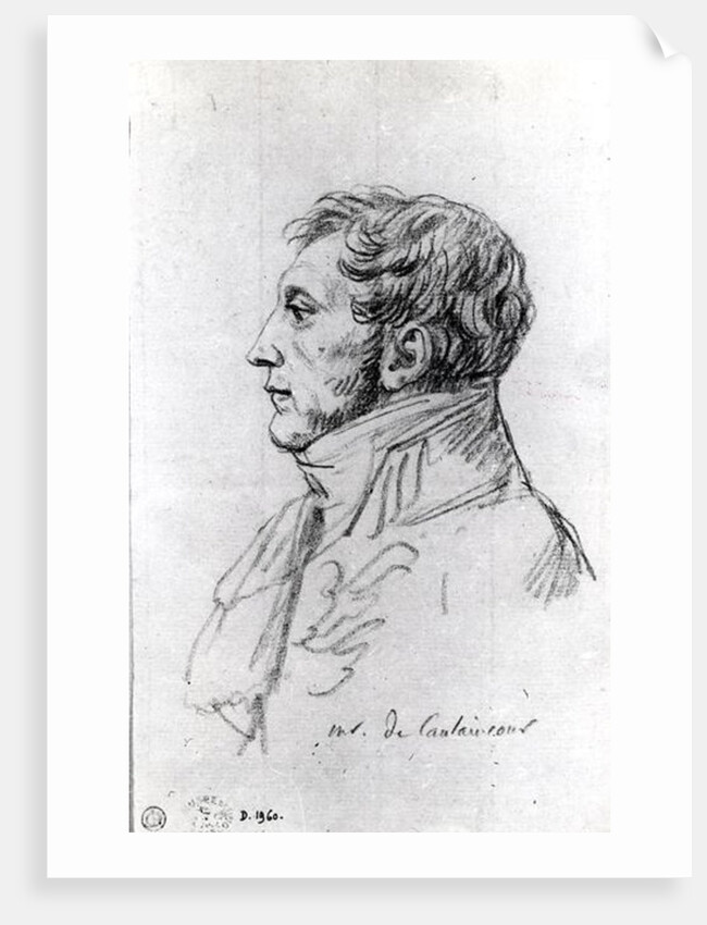 Portrait of Armand Augustin Louis. Marquis de Caulaincourt by Jacques Louis David