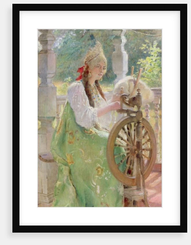 At the Spinning-Wheel by Konstantin Egorovich Makovsky