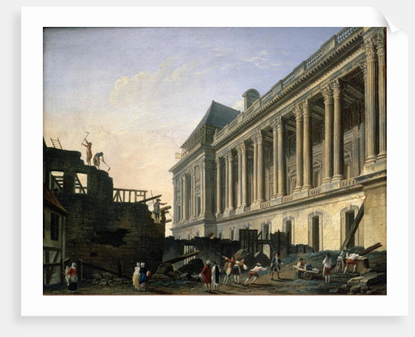 The Clearing of the Louvre colonnade, 1764 by Pierre Antoine Demachy