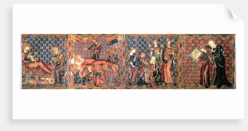 Altar front depicting the Life of the Virgin, c.1300 by French School