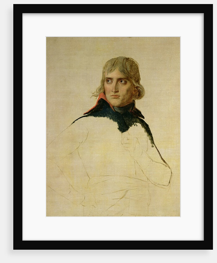 Unfinished portrait of General Bonaparte c.1797-98 by Jacques Louis David