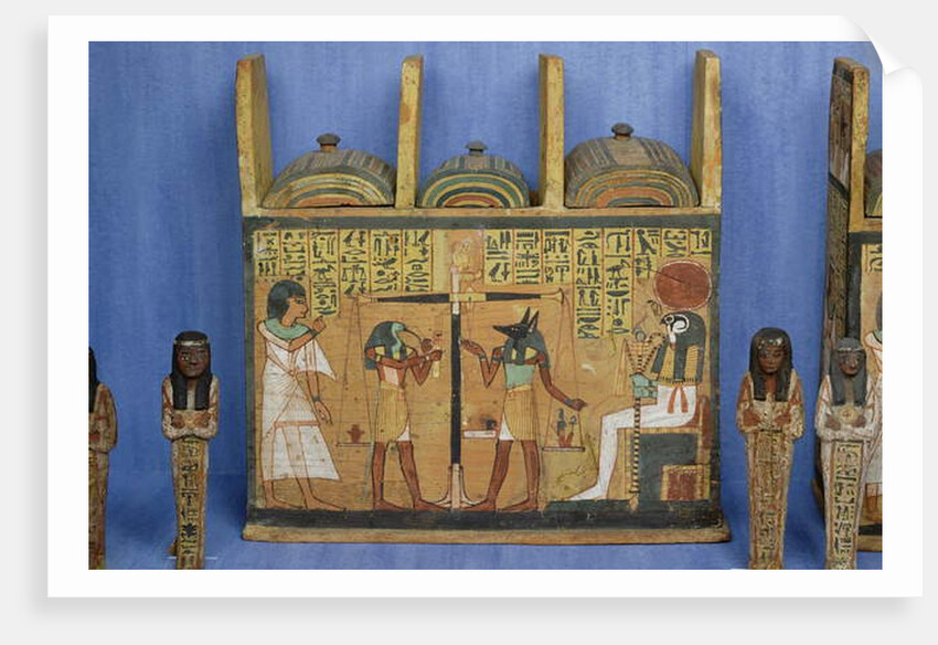 Ushabti casket with a scene of psychostasis, Third Intermediate Period by Egyptian 21st Dynasty