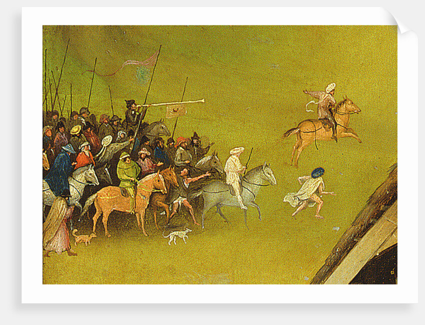 The Adoration of the Magi, detail of the background by Hieronymus Bosch