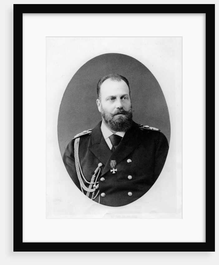 Portrait of Alexis Alexandrovitch Romanov, Grand Duke of Russia by French Photographer