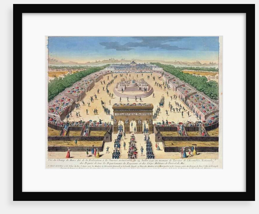 View of the Champs de Mars, 14th July 1790 by French School