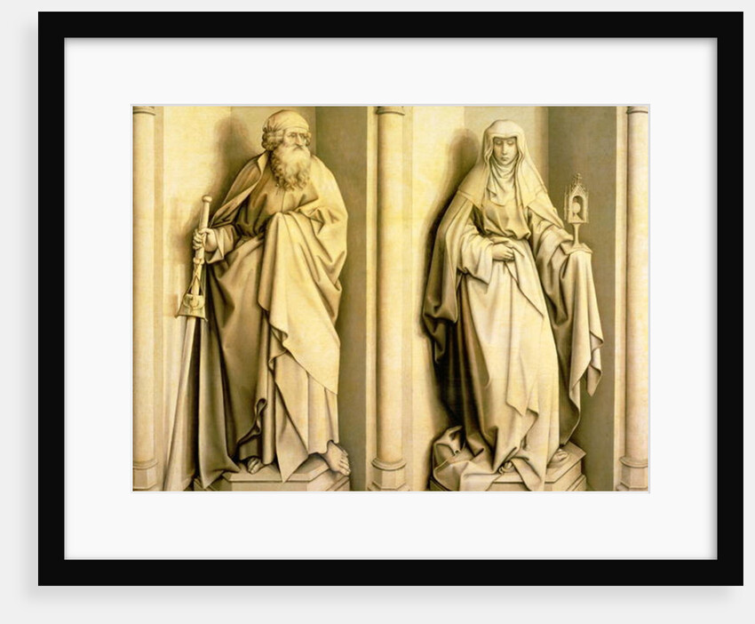 St. James the Great and St. Clare, predella panel from The Nuptials of the Virgin by Master of Flemalle