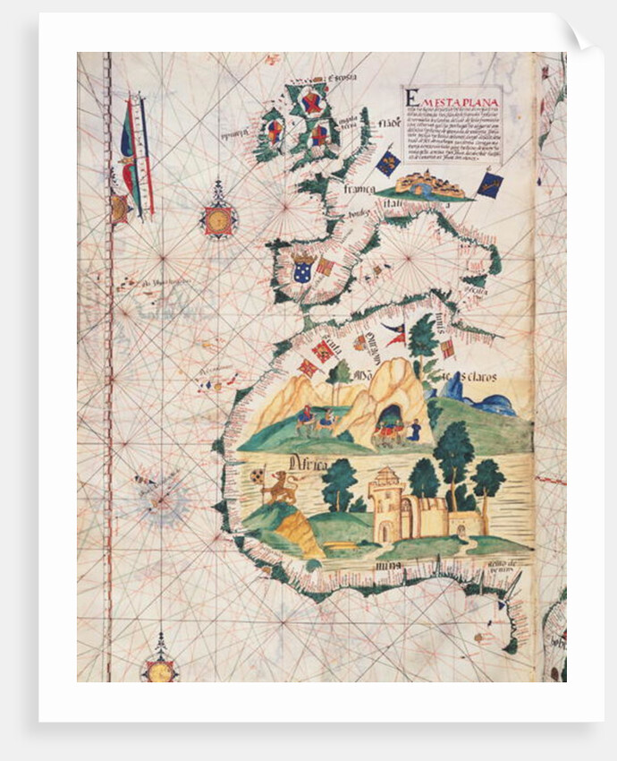 <Map of Great Britain, Europe and North West Africa by Luis Lazaro