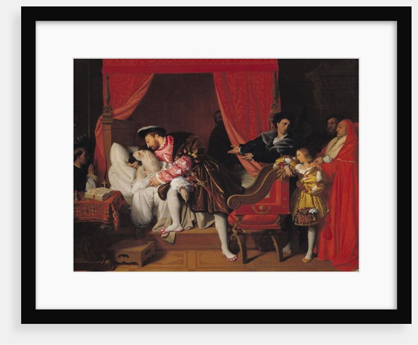 Francis I receives the last breaths of Leonardo da Vinci, 1818 by Jean Auguste Dominique Ingres