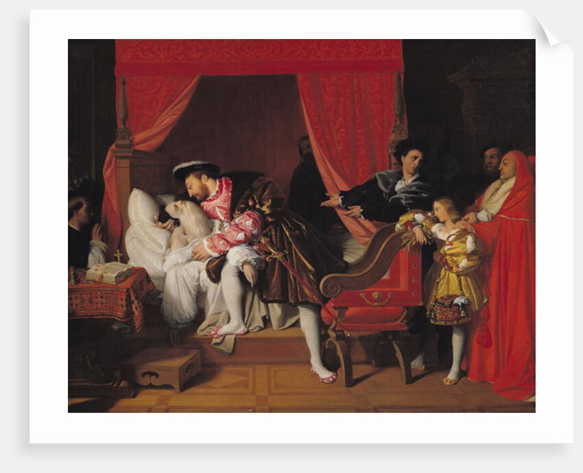 Francis I receives the last breaths of Leonardo da Vinci, 1818 by Jean Auguste Dominique Ingres