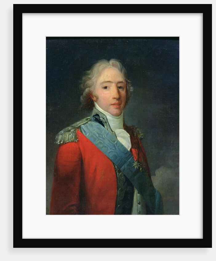 Portrait of Charles of France, Count of Artois, future Charles X King of France and Navarre by Henri-Pierre Danloux