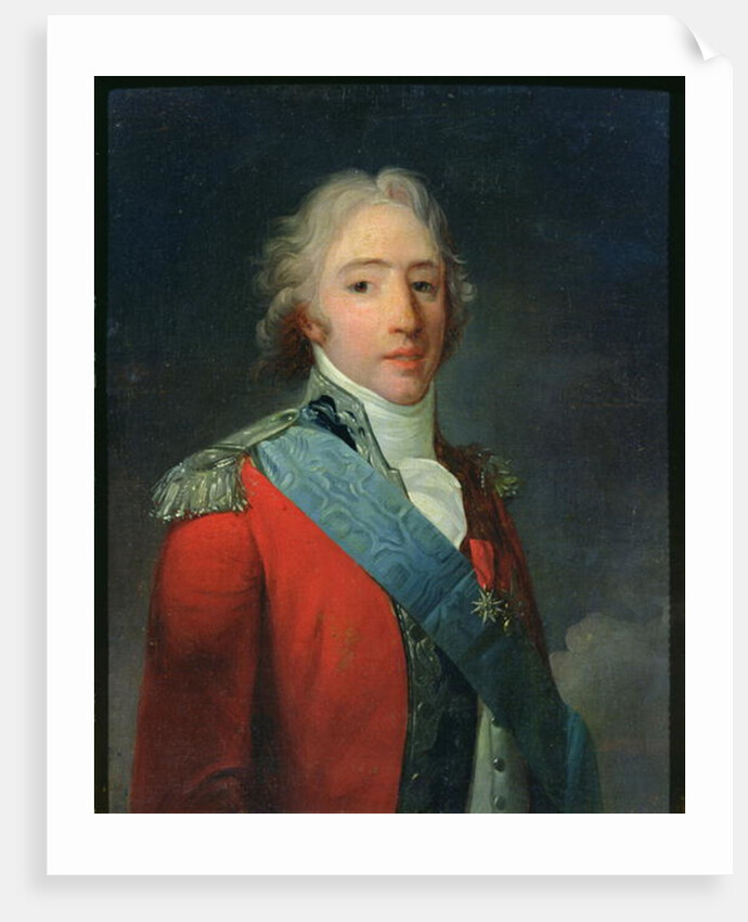 Portrait of Charles of France, Count of Artois, future Charles X King of France and Navarre by Henri-Pierre Danloux