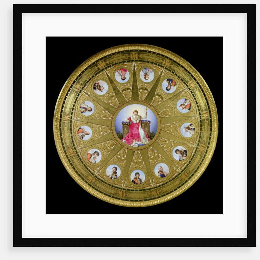 The Austerlitz Table, inlaid with Sevres plaques commemorating Napoleon's victory at Austerlitz, 1808-10 by French School