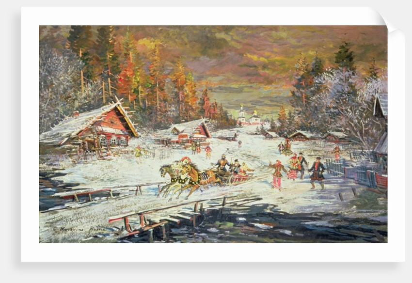 The Russian Winter, 1900-10 by Konstantin Alekseevich Korovin