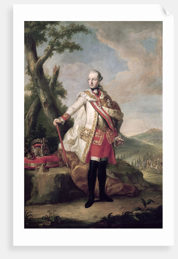 Full length portrait of Joseph II of Habsbourg-Lorraine, Holy Roman Emperor, c.1765 by Anton von Maron