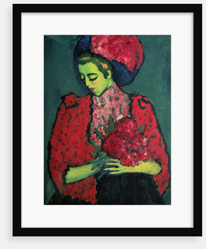Young Girl with Peonies, 1909 by Alexej von Jawlensky