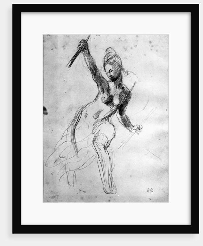 Female Nude, study for Liberty Leading the People by Ferdinand Victor Eugene Delacroix