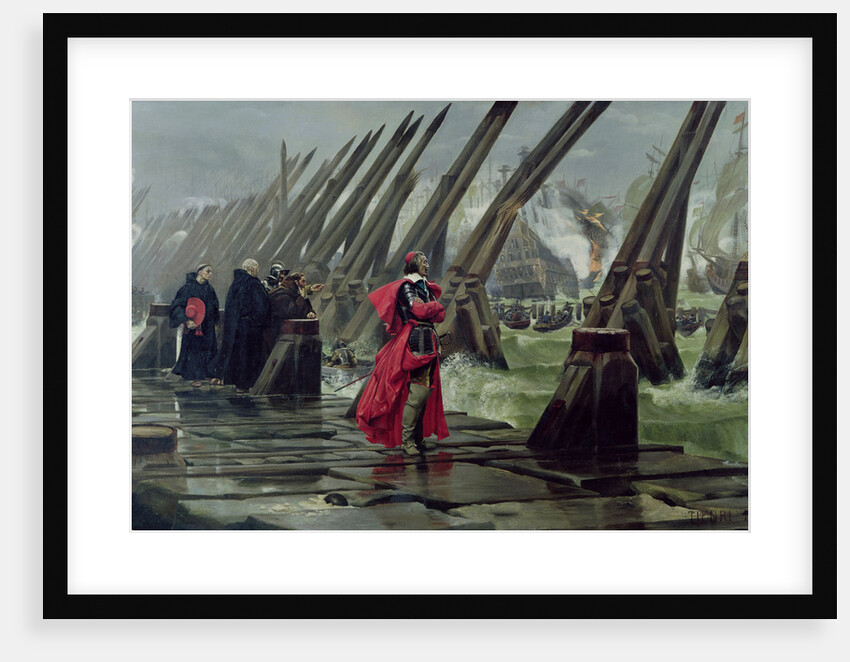 Cardinal Richelieu on the sea wall at La Rochelle, 1881 by Henri-Paul Motte