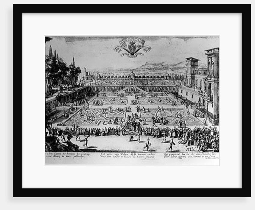The Garden at the Palais de Nancy, dedicated to the Duchess of Lorraine, 1624 by Jacques Callot