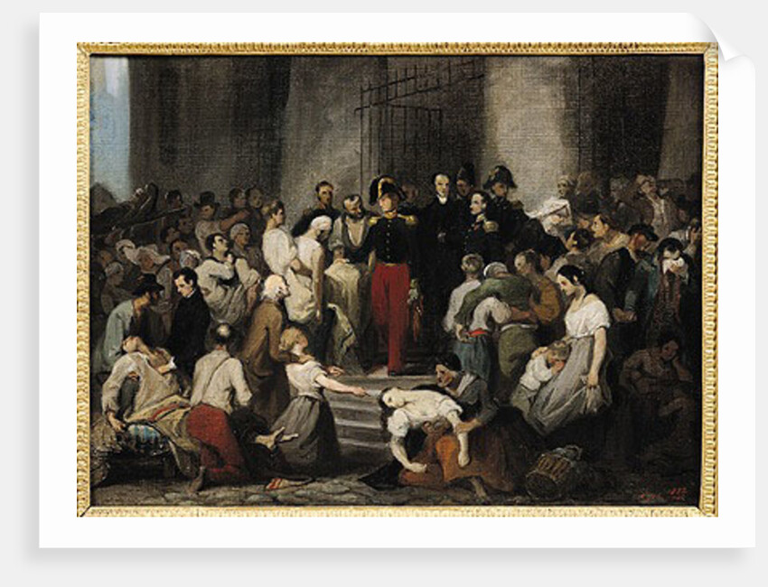 The Duke of Orleans Visiting the Sick at l'Hotel-Dieu During the Cholera Epidemic in 1832 by Alfred Johannot