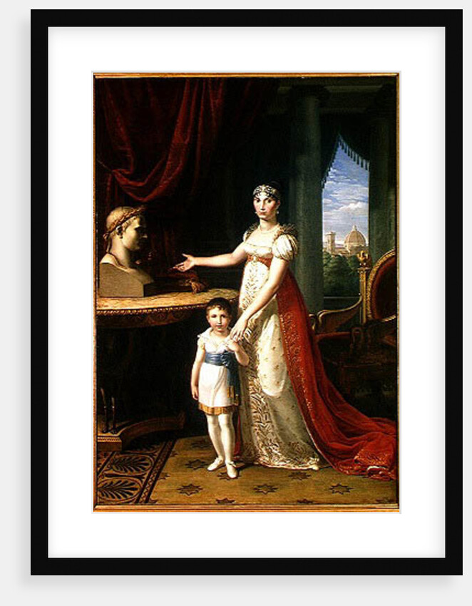 Elisa Bonaparte Grand Duchess of Tuscany and her Daughter Napoleone-Elisa by Pietro Benvenuti