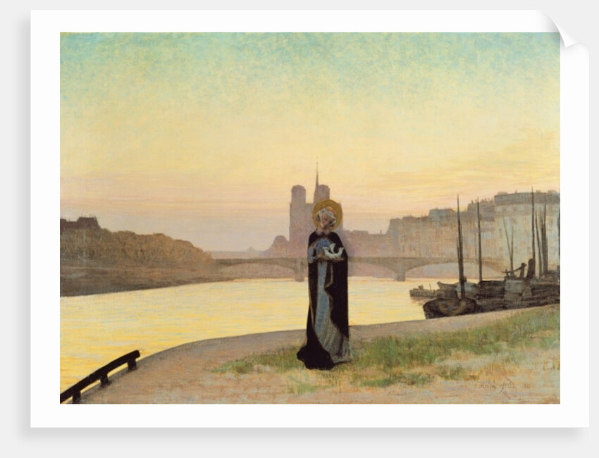 St. Genevieve, 1885 by Edmond-Francois Aman-Jean