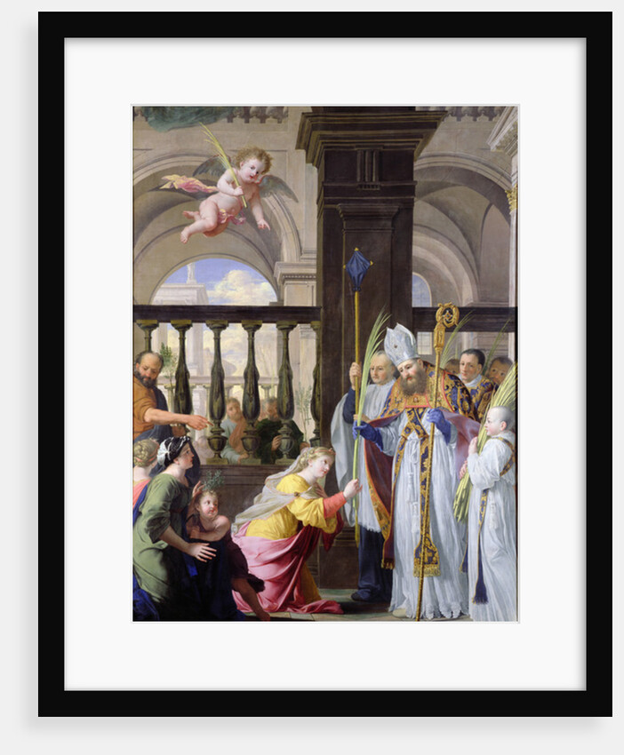 St. Genevieve Receiving a Palm from St. Medard on Palm Sunday by Michel des Gobelins Corneille