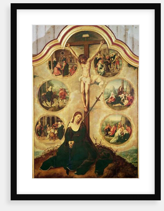 Central panel of a triptych depicting The Seven Sorrows of the Virgin, c.1520-35 by Bernard van & Campana Pedro Orley