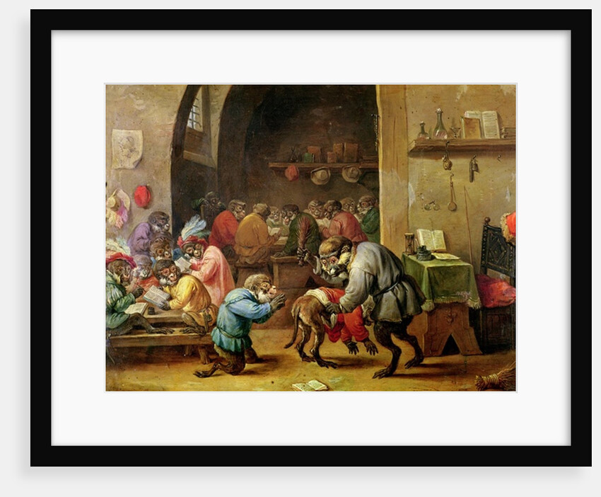 The Monkeys at School by David the Younger Teniers