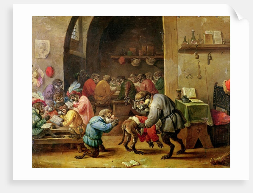 The Monkeys at School by David the Younger Teniers