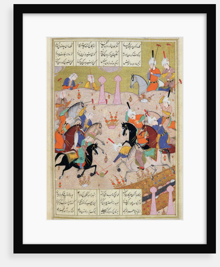 A Game of Polo Between a Team of Men and a Team of Women, c.1550 by Persian School