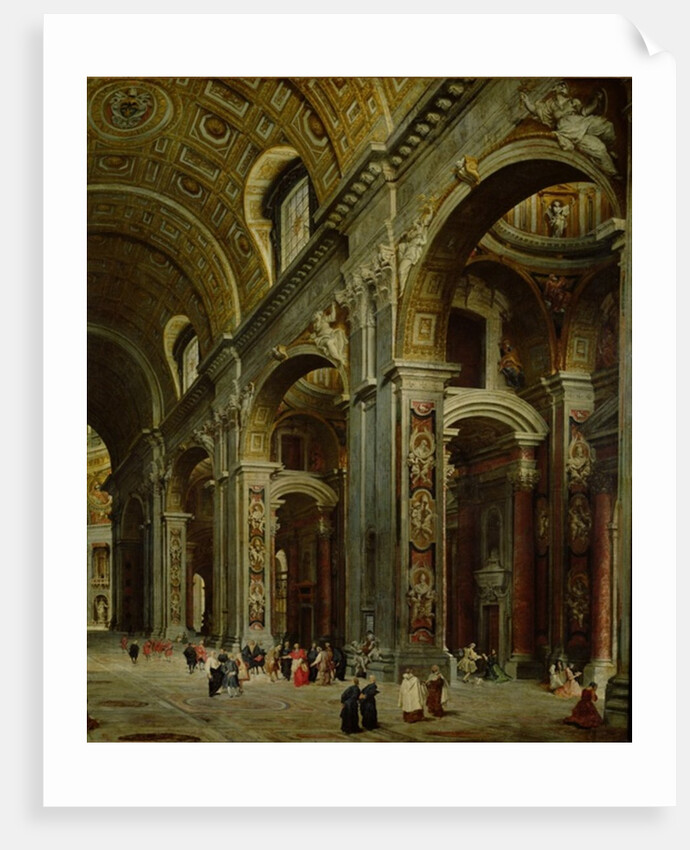 Cardinal Melchior de Polignac Visiting St. Peter's in Rome by Giovanni Paolo Pannini or Panini