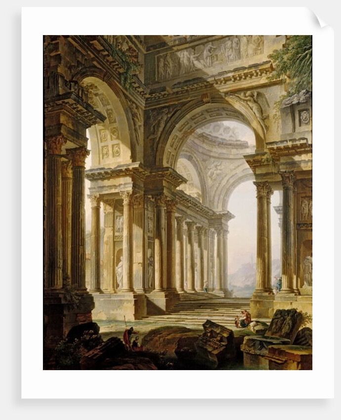 Temple in Ruins, 18th century by Pierre Antoine Demachy