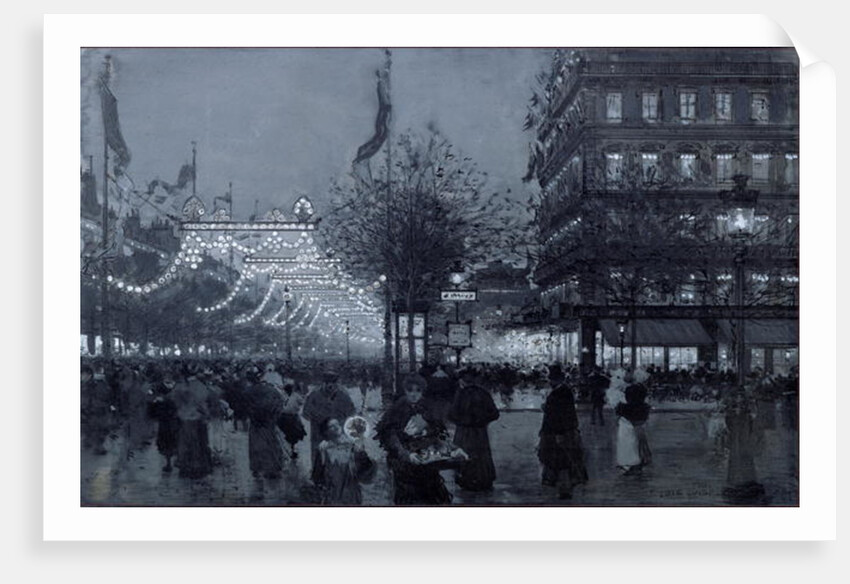 The Grands Boulevards, Paris, decorated for the Celebration of the Franco-Russian Alliance in October 1893 by Luigi Loir