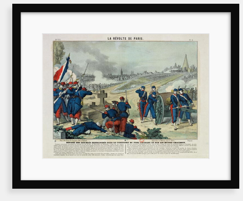 Defeat of the Rebels Entrenched in the Cemetery of Pere Lachaise and on Chaumont Hill, 1871 by Charles Francois Pinot