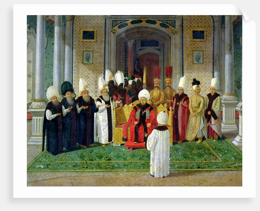 Reception at the Court of the Sultan Selim III by Turkish School