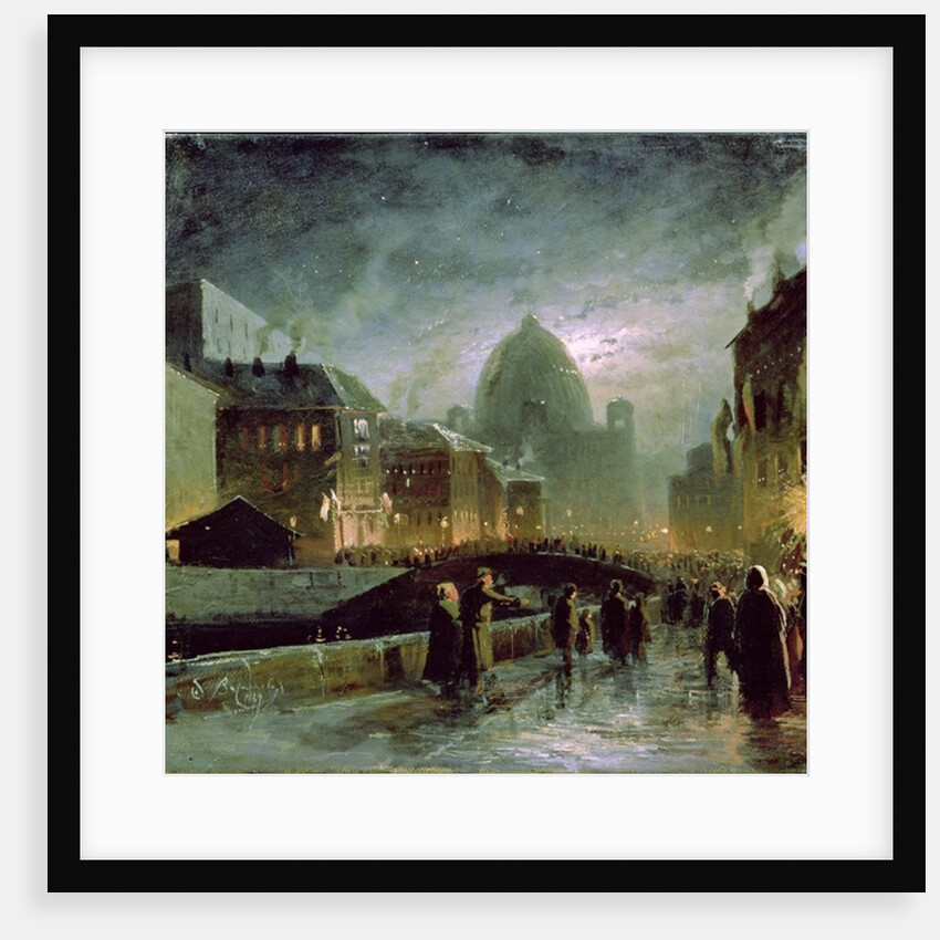 Illuminations in St. Petersburg, 1869 by Fedor Aleksandrovich Vasiliev