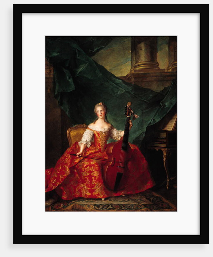 Madame Henriette de France in Court Costume Playing a Bass Viol, 1754 by Jean-Marc Nattier